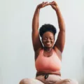 workout recovery woman stretching